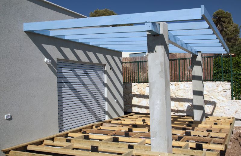 Garage Pergola Installation detail